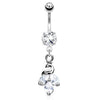 Kalapini Peacock Belly Ring Dangle