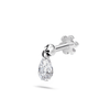 4mm Floating Pear Diamond Threaded Charm Earring by Maria Tash in 14K White Gold.