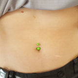 Pearled Glimmer Acrylic Belly Ring - Basic Curved Barbell. Navel Rings Australia.