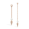 Pearl and Spike Pendulum Charm by Maria Tash in Rose Gold.