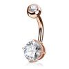 Petites Classic Belly Bar with Rose Gold Plating