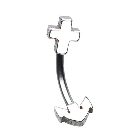 16g Petite Anchor Reverse Navel Ring - Reverse Top Down Belly Ring. Navel Rings Australia.