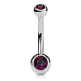 Petite Ball Classique Belly Bars - Basic Curved Barbell. Navel Rings Australia.
