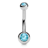 Petite Ball Classique Belly Bars - Basic Curved Barbell. Navel Rings Australia.