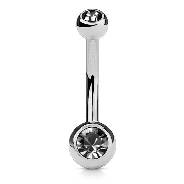 Petite Ball Classique Belly Bars - Basic Curved Barbell. Navel Rings Australia.