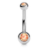 Petite Ball Classique Belly Bars - Basic Curved Barbell. Navel Rings Australia.