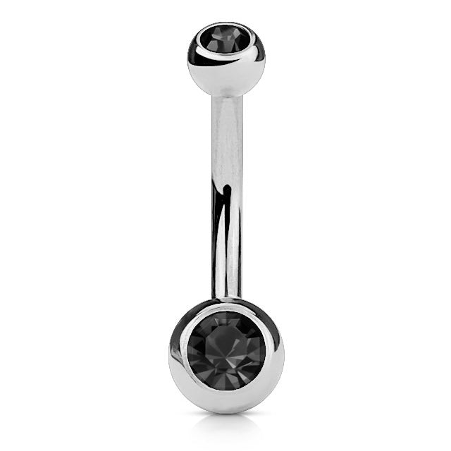 Petite Ball Classique Belly Bars - Basic Curved Barbell. Navel Rings Australia.