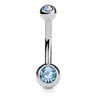 Petite Ball Classique Belly Bars - Basic Curved Barbell. Navel Rings Australia.
