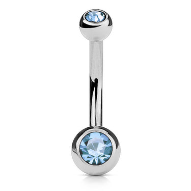 Petite Ball Classique Belly Bars Crystal 3/8'' (10mm)