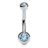 Petite Ball Classique Belly Bars - Basic Curved Barbell. Navel Rings Australia.
