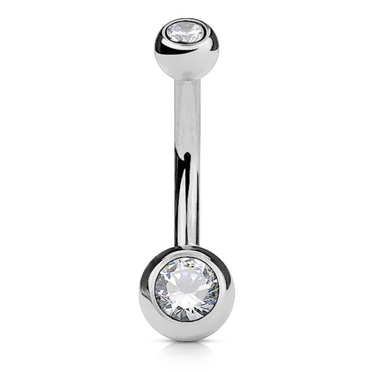 Petite Ball Classique Belly Bars - Basic Curved Barbell. Navel Rings Australia.