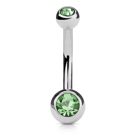 Petite Ball Classique Belly Bars - Basic Curved Barbell. Navel Rings Australia.