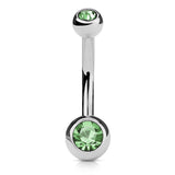 Petite Ball Classique Belly Bars - Basic Curved Barbell. Navel Rings Australia.