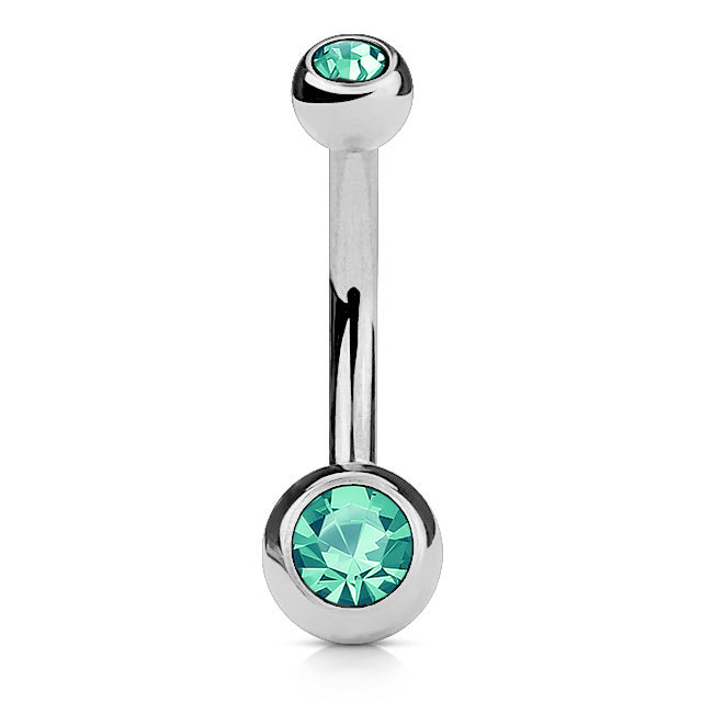 Petite Ball Classique Belly Bars - Basic Curved Barbell. Navel Rings Australia.