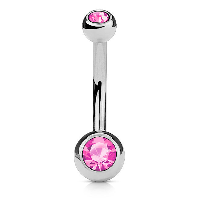 Petite Ball Classique Belly Bars - Basic Curved Barbell. Navel Rings Australia.