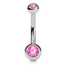 Petite Ball Classique Belly Bars - Basic Curved Barbell. Navel Rings Australia.