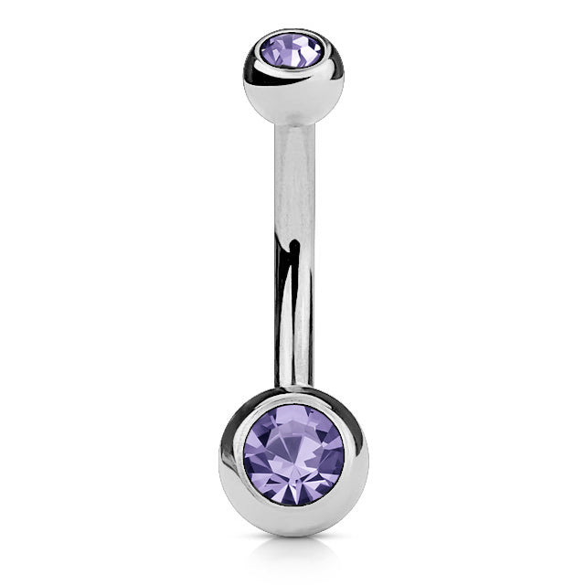 Petite Ball Classique Belly Bars - Basic Curved Barbell. Navel Rings Australia.