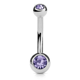 Petite Ball Classique Belly Bars - Basic Curved Barbell. Navel Rings Australia.