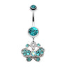 Sweet n' Petite Butterfly Dangle - Dangling Belly Ring. Navel Rings Australia.