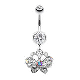 Sweet n' Petite Butterfly Dangle - Dangling Belly Ring. Navel Rings Australia.