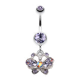 Sweet n' Petite Butterfly Dangle - Dangling Belly Ring. Navel Rings Australia.