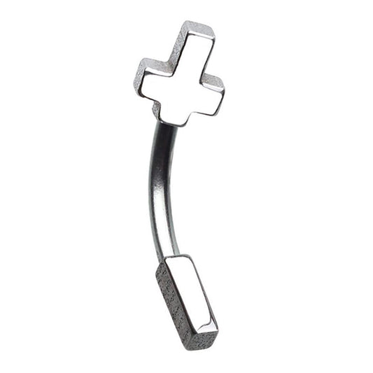 16g Petite Cross Reverse Navel Ring - Reverse Top Down Belly Ring. Navel Rings Australia.