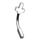 16g Petite Cross Reverse Navel Ring - Reverse Top Down Belly Ring. Navel Rings Australia.