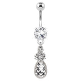 Pinaholic Pineapple Belly Dangle - Dangling Belly Ring. Navel Rings Australia.