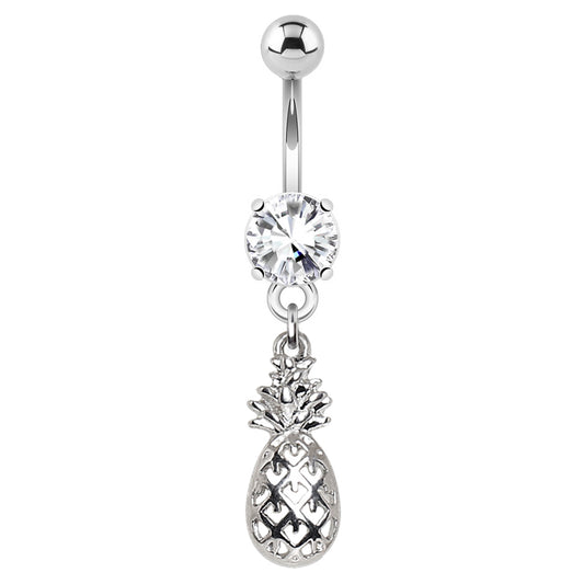Pinaholic Pineapple Belly Dangle - Dangling Belly Ring. Navel Rings Australia.