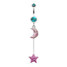 Aurora's Galactic Charmer Belly Dangle - Dangling Belly Ring. Navel Rings Australia.