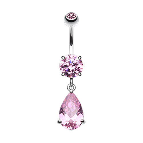 Berquem Pear Navel Bar - Dangling Belly Ring. Navel Rings Australia.
