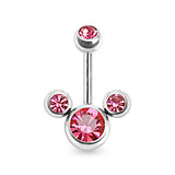 Mickey Mouse Bananabell Belly Bars - Basic Curved Barbell. Navel Rings Australia.