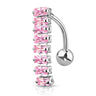 Viviana Reverse Belly Ring - Reverse Top Down Belly Ring. Navel Rings Australia.