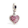 TummyToys® Pink Motley™ Love Heart Dangle - TummyToys® Patented Clasp. Navel Rings Australia.