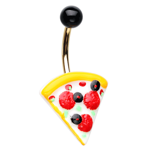 Cheesy Pepperoni Pizza Slice Navel Bar