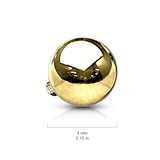 Internally Threaded Solid 14k White Gold Replacement Ball