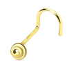 Classic Spiral Corkscrew Nose Ring in 14K Yellow Gold