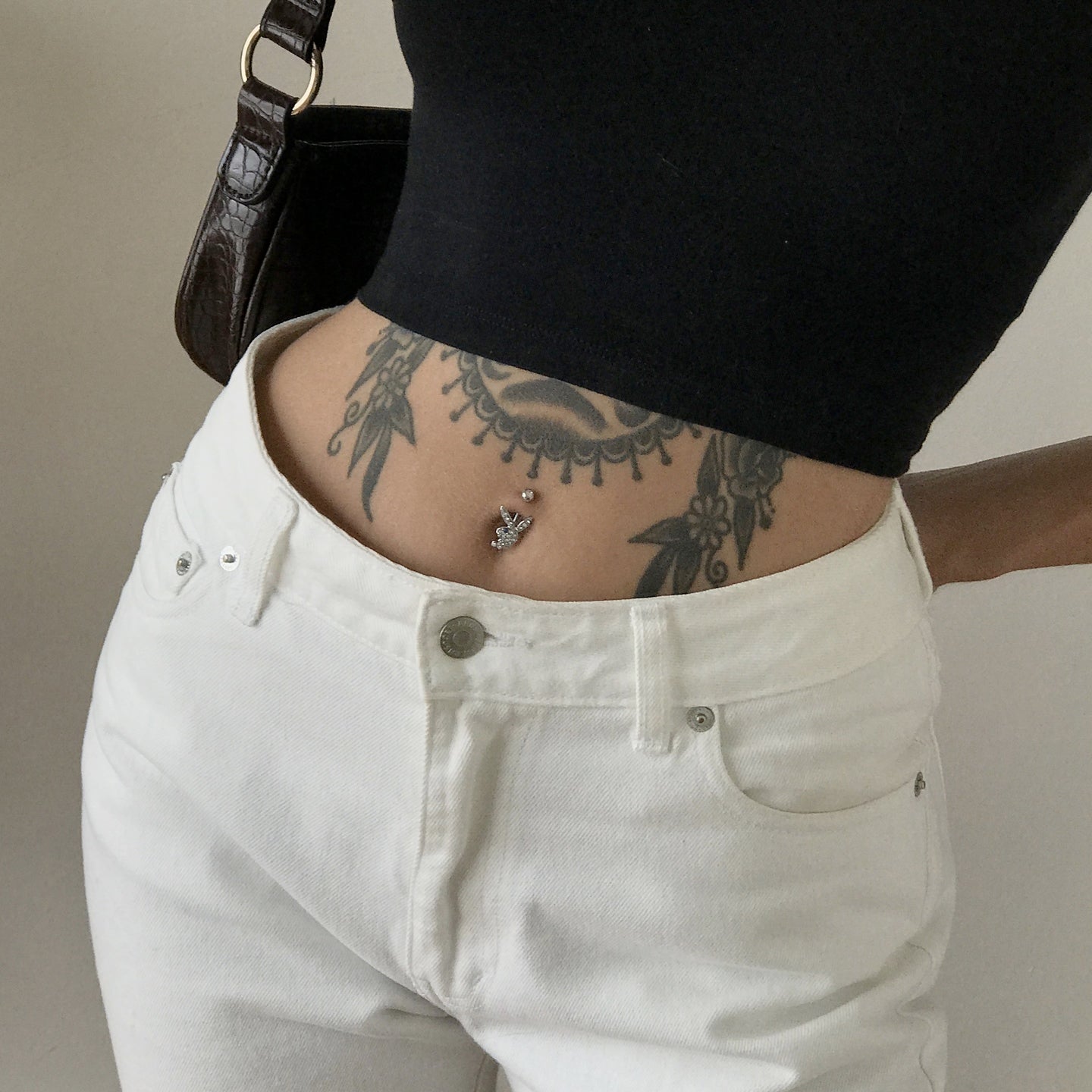 Official ©Playboy Classics Belly Rings - Fixed (non-dangle) Belly Bar. Navel Rings Australia.