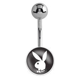 Officially Licensed Playboy Bunny Logo Belly Bars - Basic Curved Barbell. Navel Rings Australia.