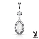 Official Framed Playboy Bunny Belly Rings - Dangling Belly Ring. Navel Rings Australia.