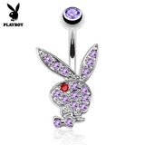 Official ©Playboy Classics Belly Rings - Fixed (non-dangle) Belly Bar. Navel Rings Australia.