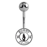 Officially Licensed Playboy Bunny Logo Belly Bars - Basic Curved Barbell. Navel Rings Australia.
