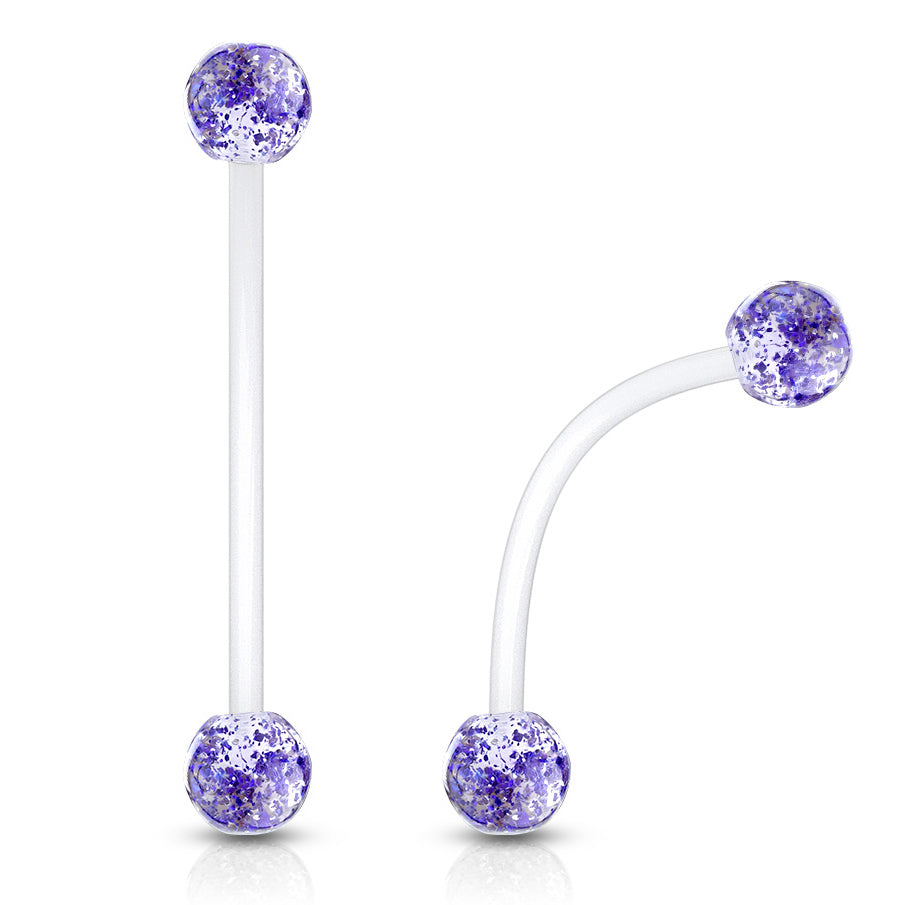Glitter Babe Duo Ball Pregnancy Belly Ring - Maternity Belly Ring. Navel Rings Australia.