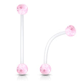 Glitter Babe Duo Ball Pregnancy Belly Ring - Maternity Belly Ring. Navel Rings Australia.