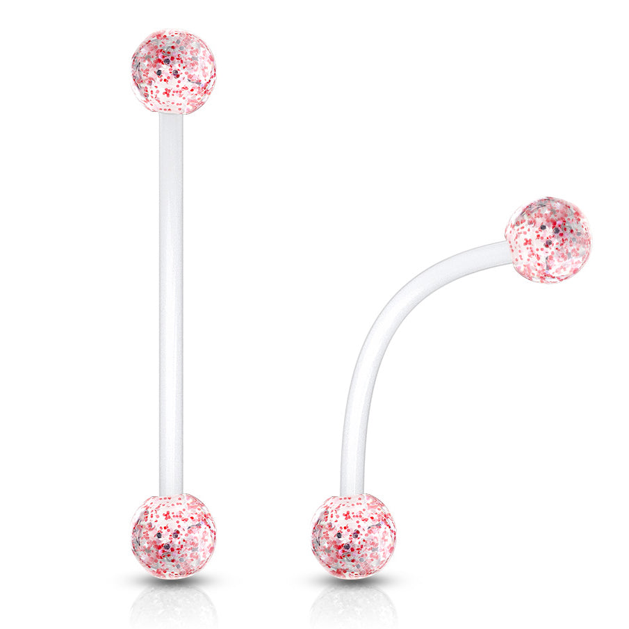 Glitter Babe Duo Ball Pregnancy Belly Ring - Maternity Belly Ring. Navel Rings Australia.