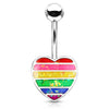 Opal Gay Pride Rainbow Belly Rings