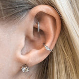 2mm Diamond Princess Earring by Maria Tash in Yellow Gold - Earring. Navel Rings Australia.