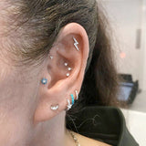 2mm Diamond Princess Earring by Maria Tash in Yellow Gold - Earring. Navel Rings Australia.