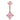 14K Rose Gold Princess Gem Belly Rings - Basic Curved Barbell. Navel Rings Australia.
