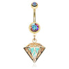 Gold Urban Prism Belly Dangle